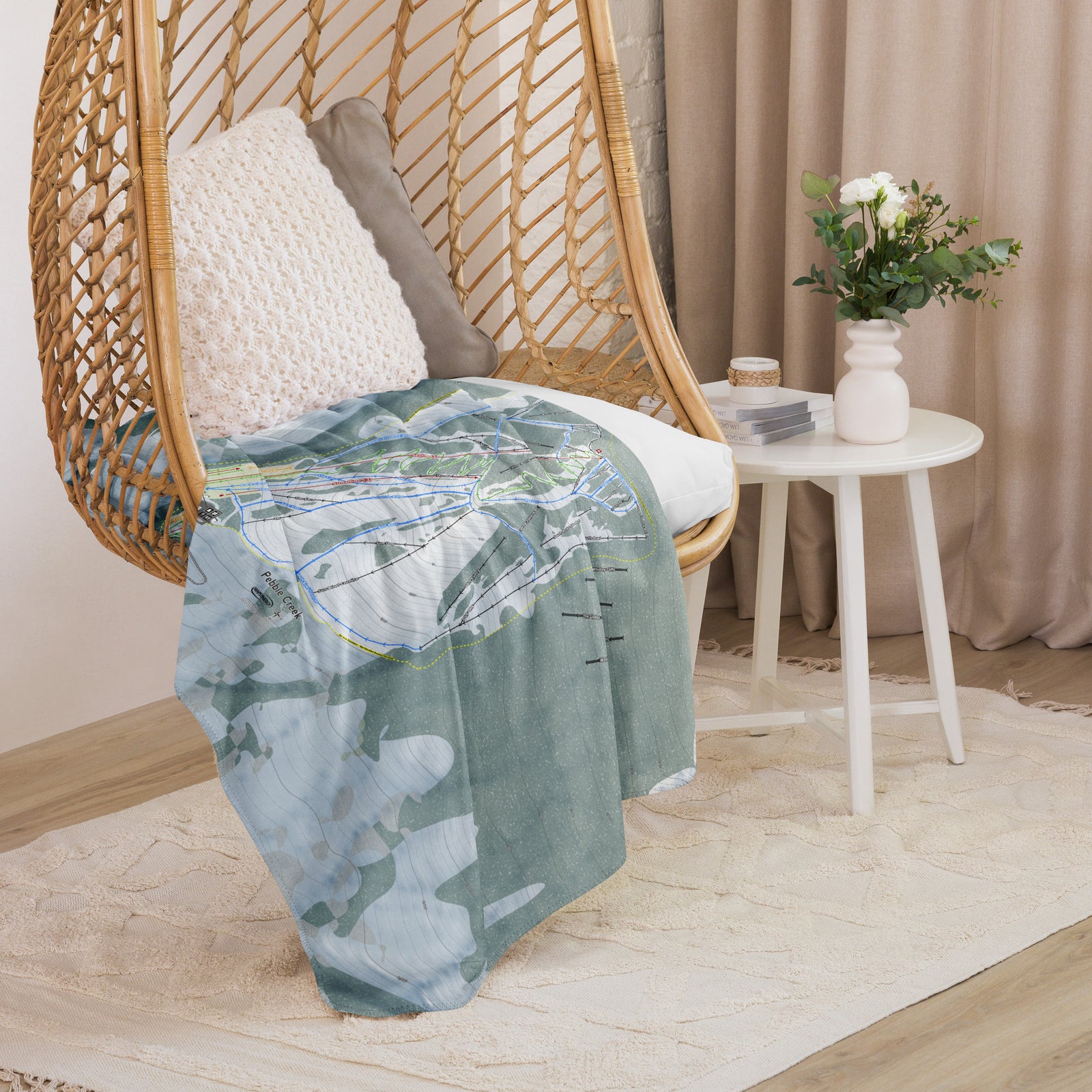 PEBBLE CREEK, IDAHO SKI RESORT MAP BLANKET