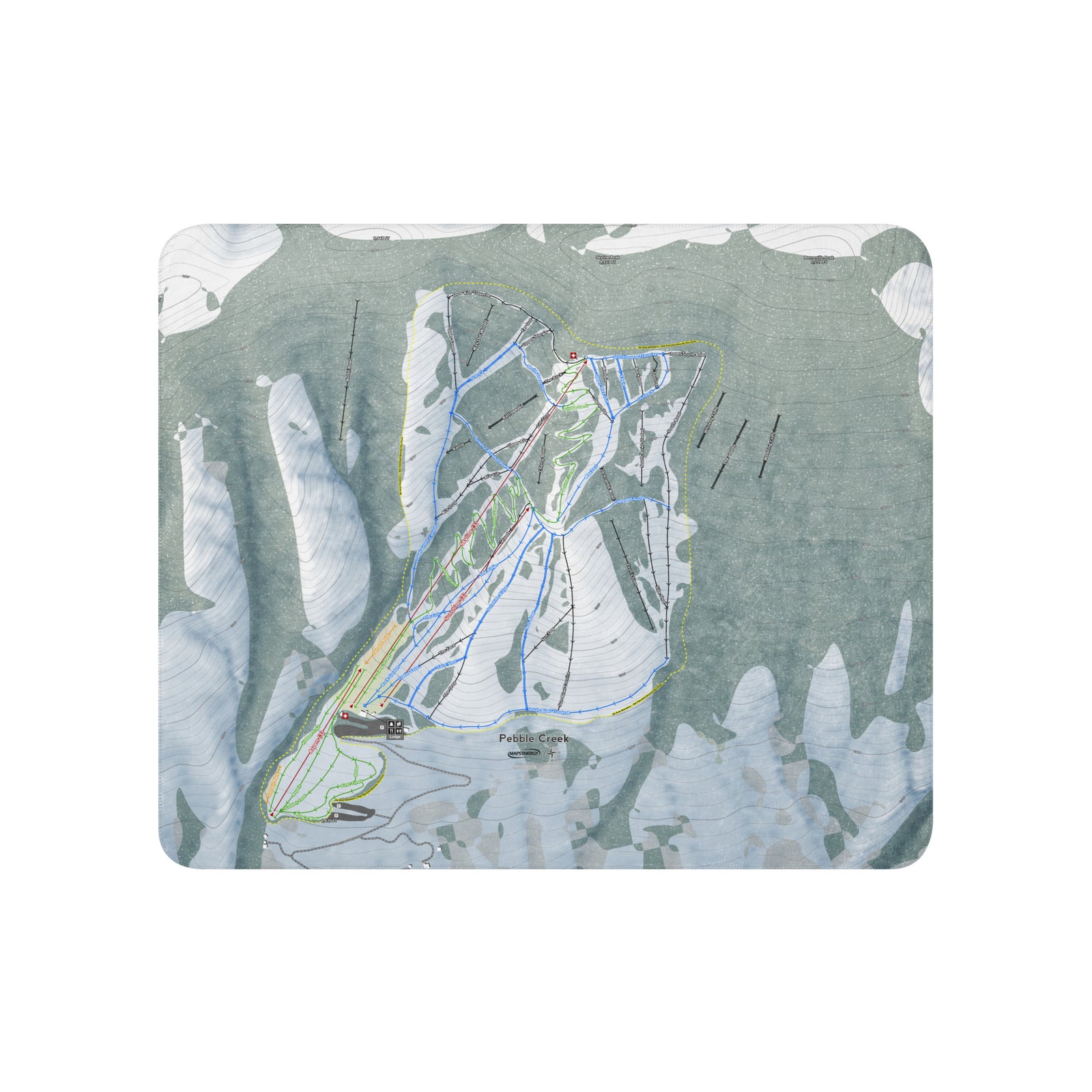 PEBBLE CREEK, IDAHO SKI RESORT MAP BLANKET