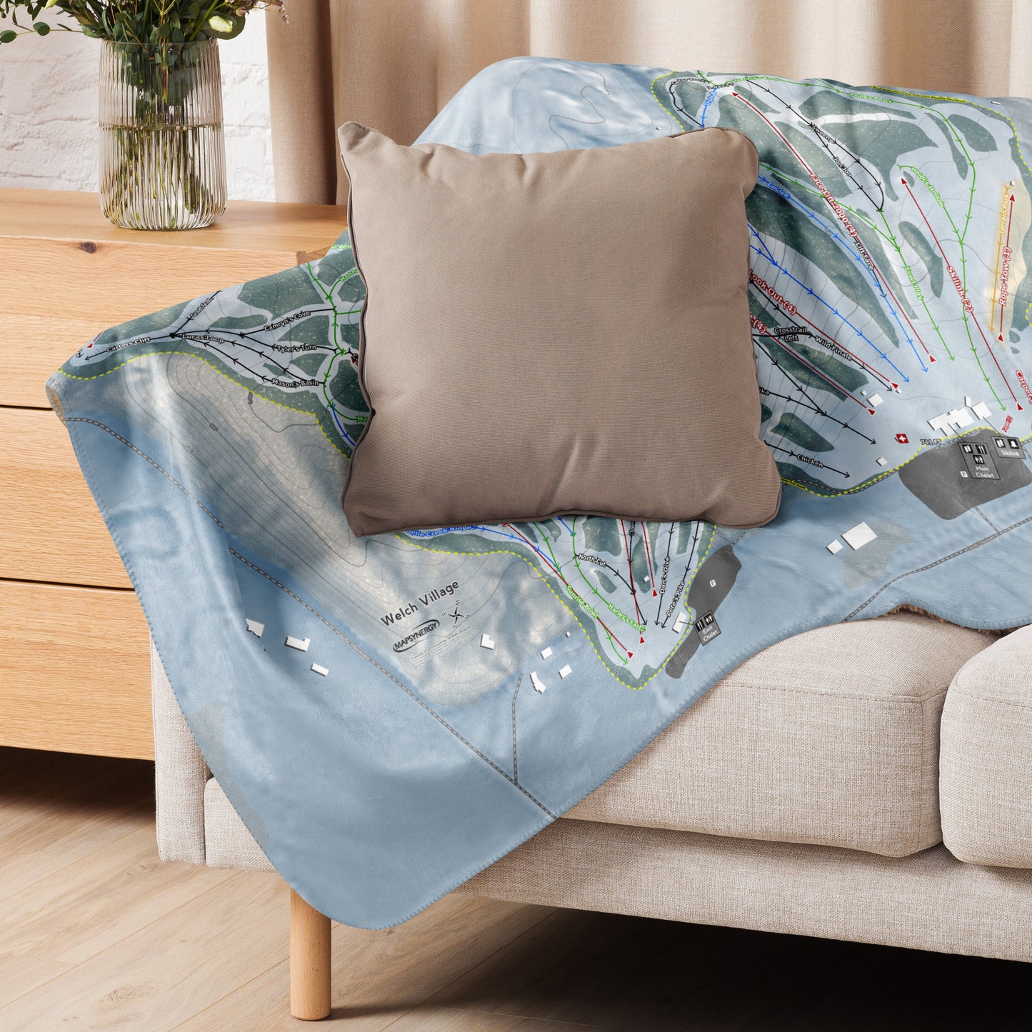 Welch Village, Minnesota Ski Resort Map Blanket - Powderaddicts