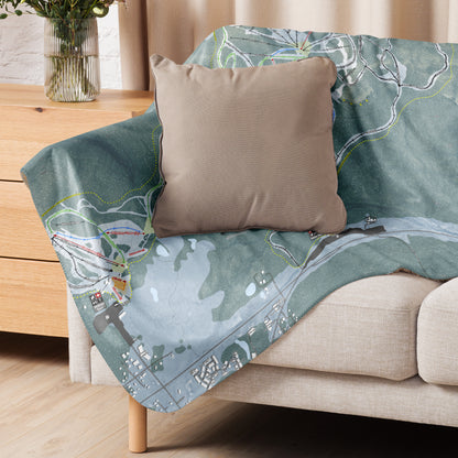 Mt Hood Skibowl, Oregon Ski Resort Map Blanket - Powderaddicts