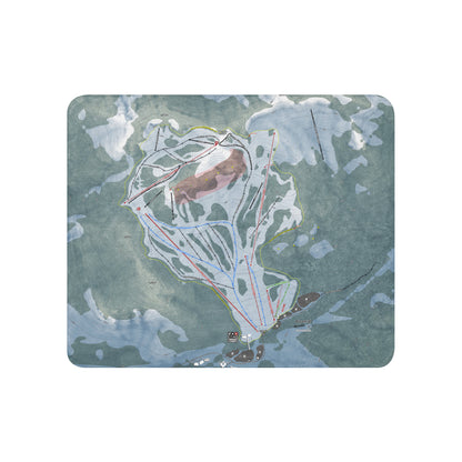 Alpental, Washington Ski Resort Map Blanket - Powderaddicts