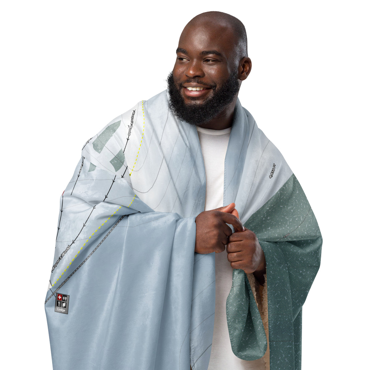 Sitzmark, Washington Ski Resort Map Blanket - Powderaddicts
