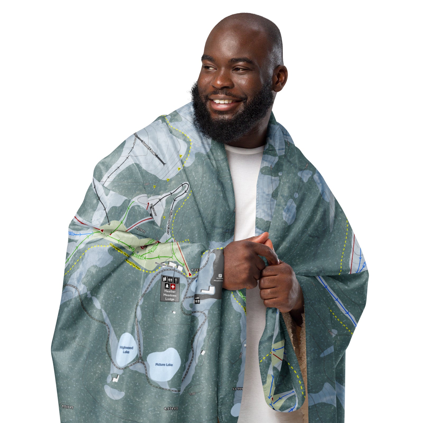 Mt. Baker, Washington Ski Resort Map Blanket - Powderaddicts