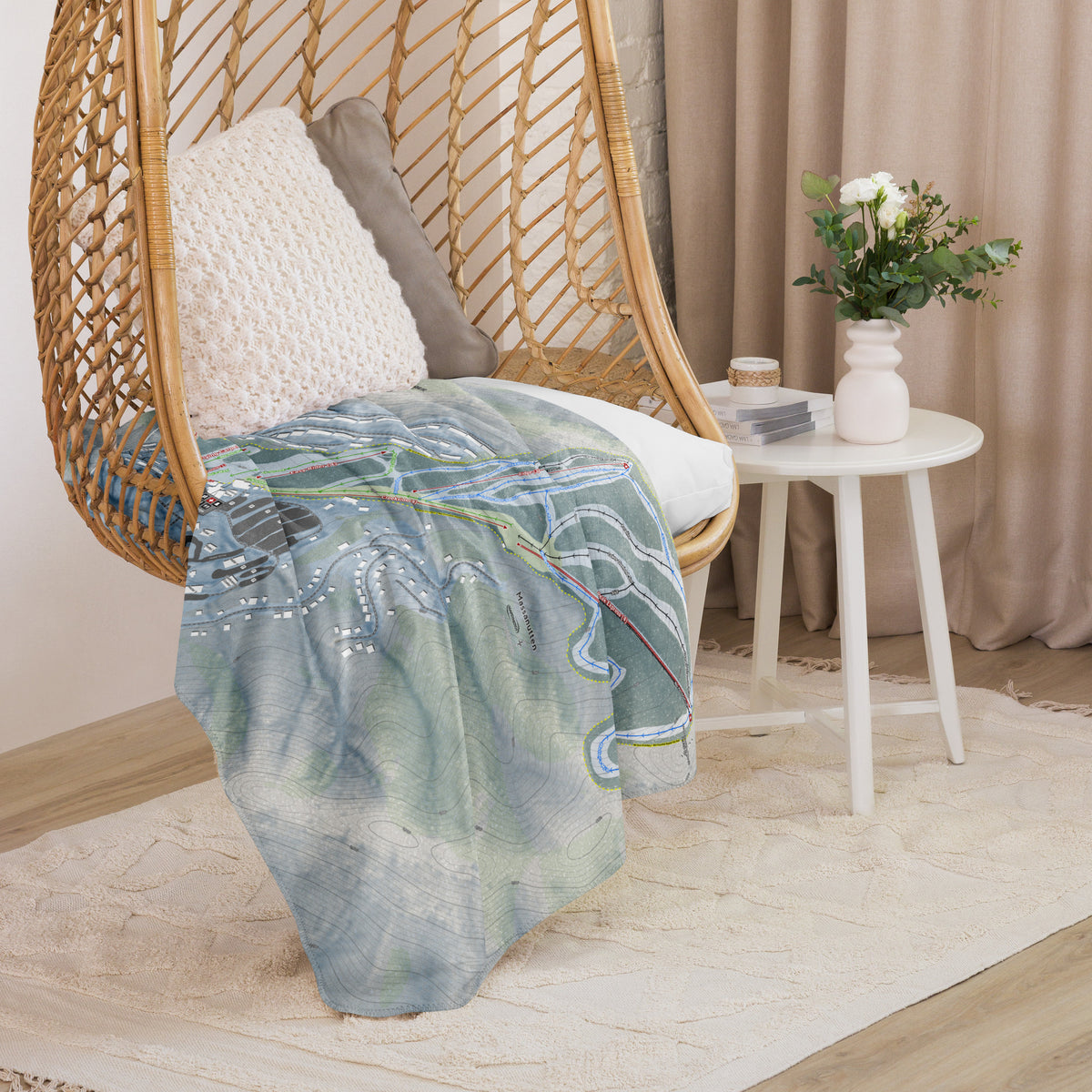 Massanutten, Virginia Ski Resort Map Blanket - Powderaddicts