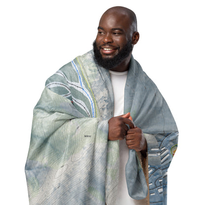 Massanutten, Virginia Ski Resort Map Blanket - Powderaddicts