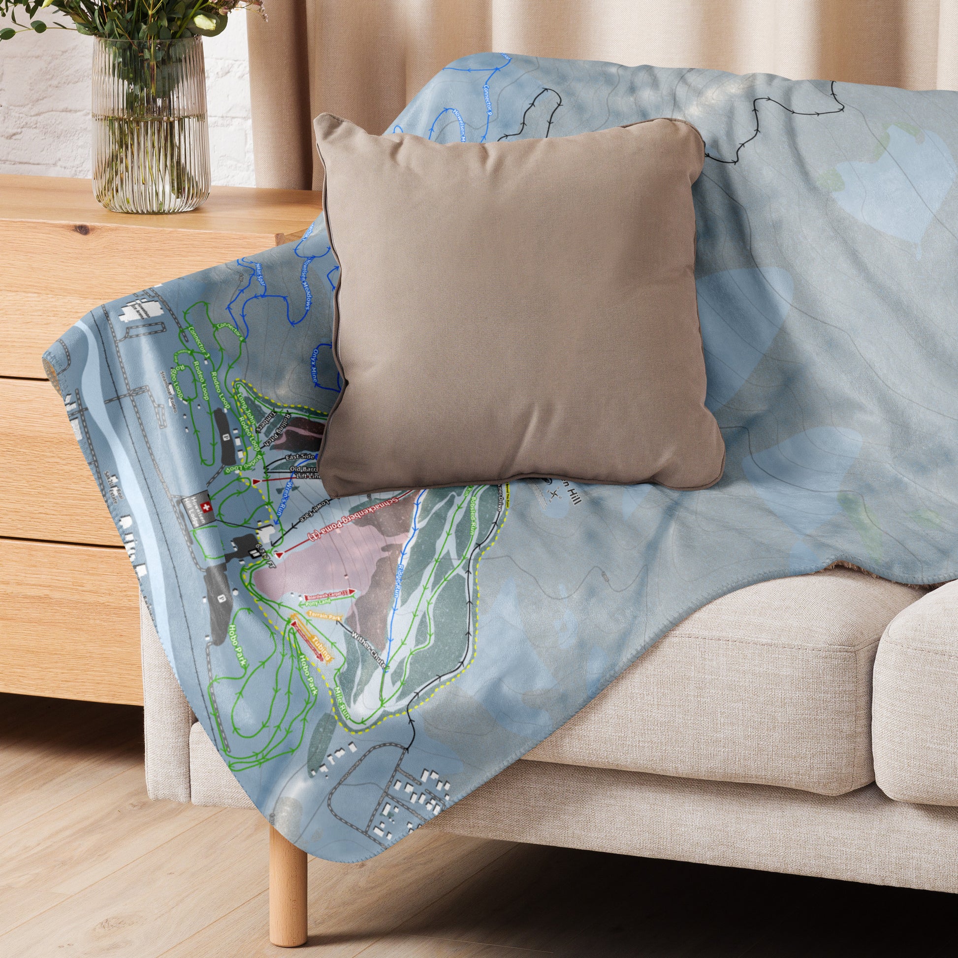 Howelsen Hill, Colorado Ski Resort Map Blanket - Powderaddicts