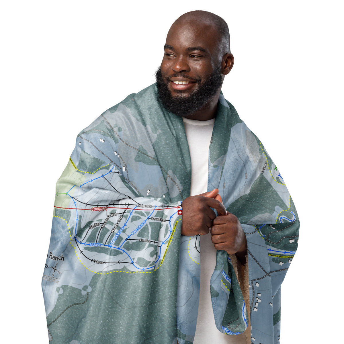 Granby Ranch, Colorado Ski Resort Map Blanket - Powderaddicts