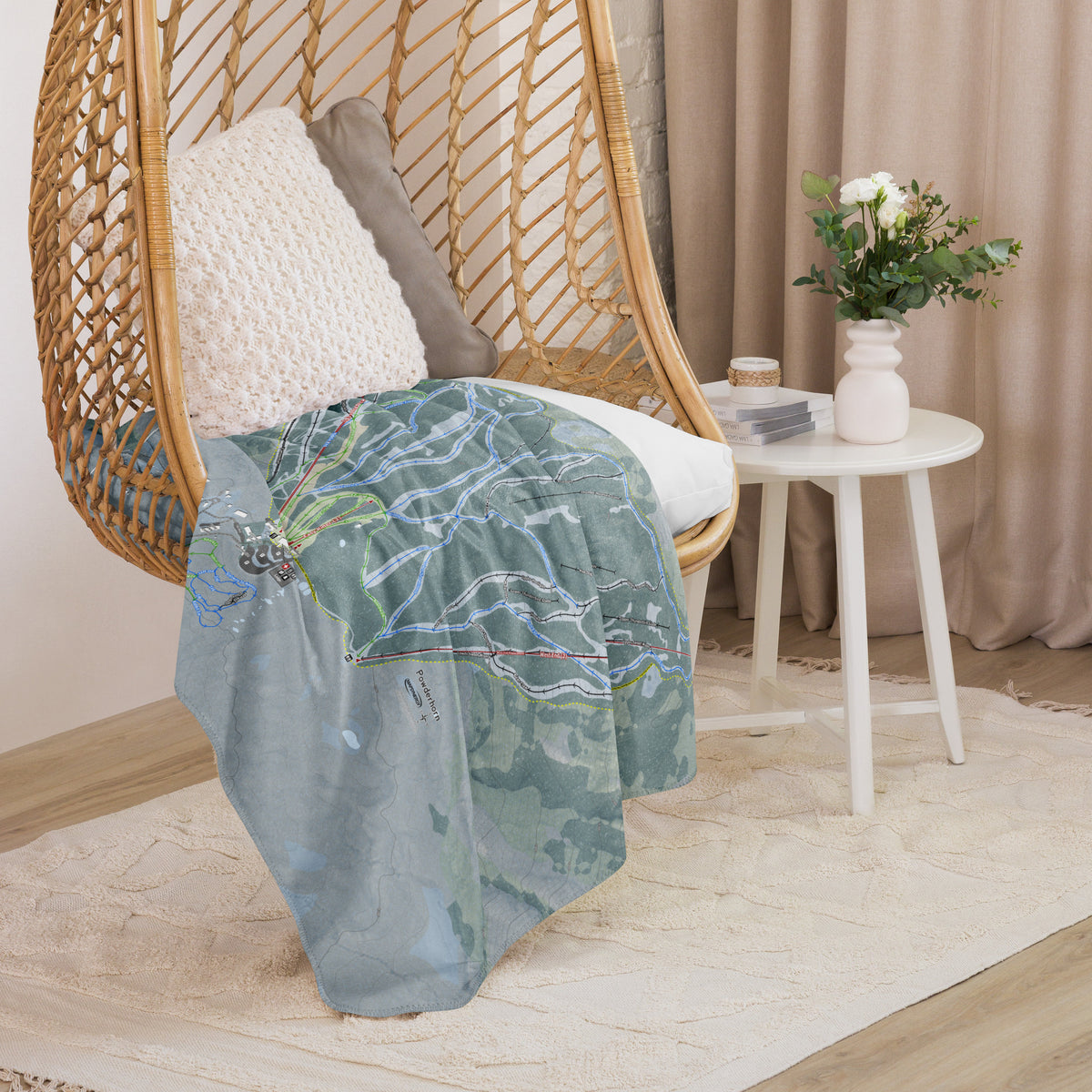 Powderhorn, Colorado Ski Resort Map Blanket