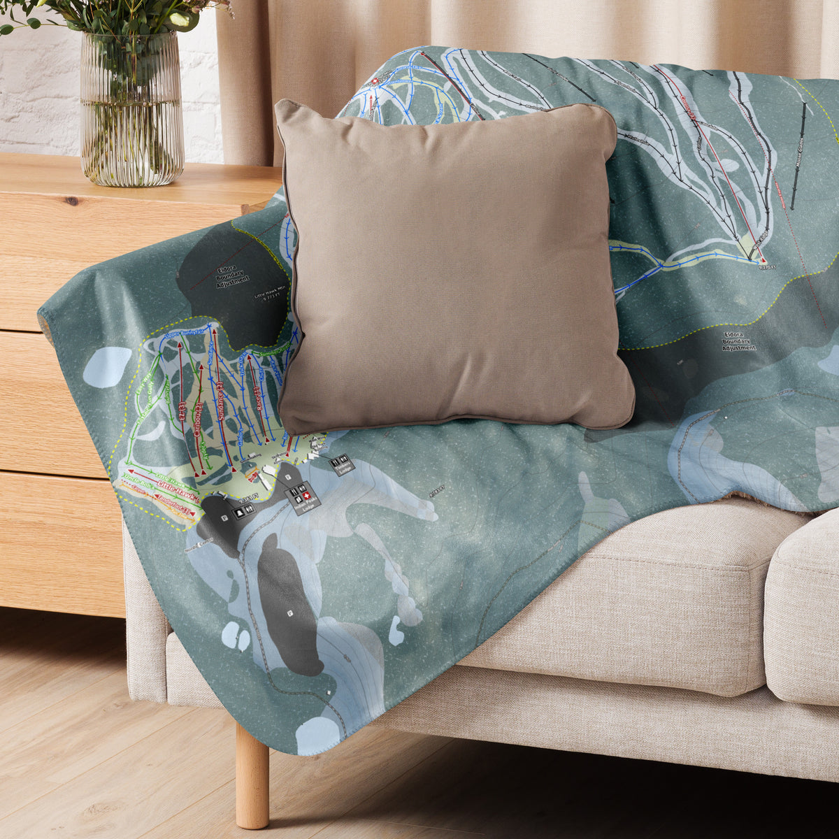 Eldora, Colorado Ski Resort Map Blanket