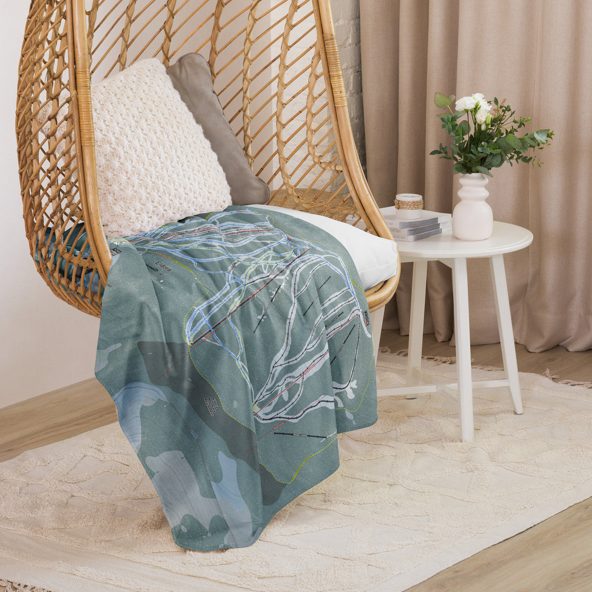 Eldora, Colorado Ski Resort Map Blanket