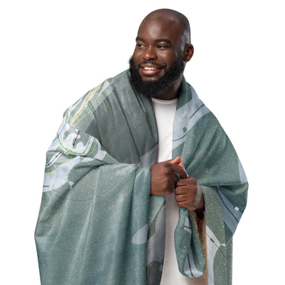 Sky Tavern, Nevada Ski Resort Map Blanket - Powderaddicts