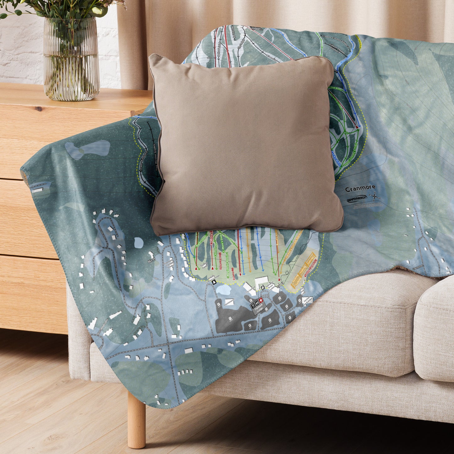 Cranmore Mountain, New Hampshire Ski Resort Map Blanket - Powderaddicts