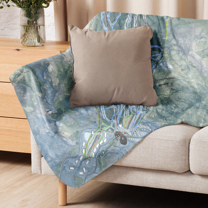 Tenney Mountain, New Hampshire Ski Resort Map Blanket - Powderaddicts