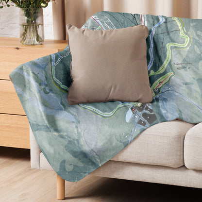 Ragged Mountain, New Hampshire Ski Resort Map Blanket - Powderaddicts