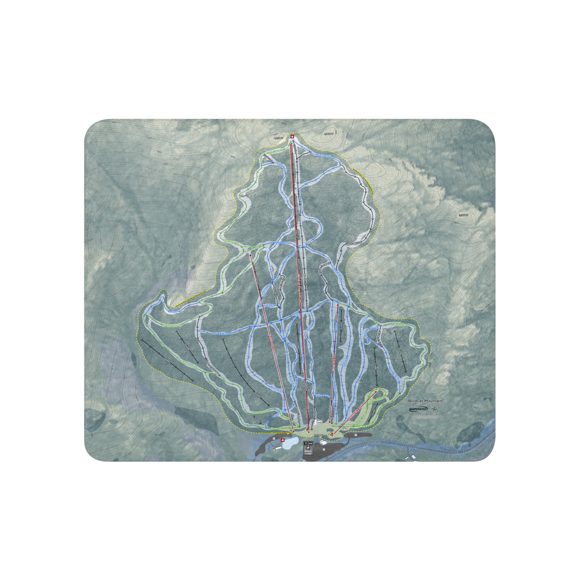Wildcat Mountain, New Hampshire Ski Resort Map Blanket - Powderaddicts