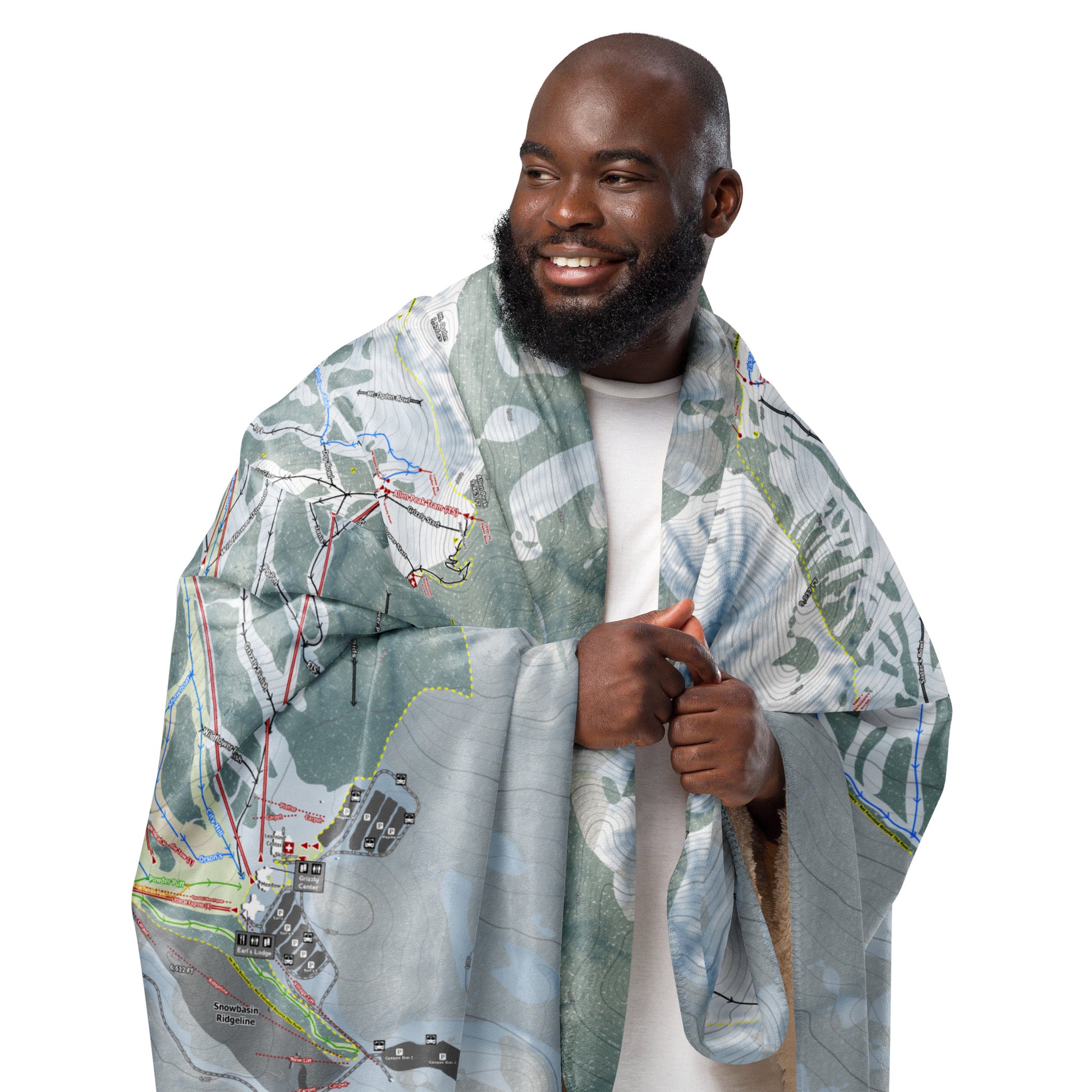 Snow Basin, Utah Ski Resort Map Blanket - Powderaddicts