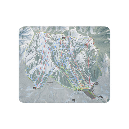 Snow Basin, Utah Ski Resort Map Blanket - Powderaddicts