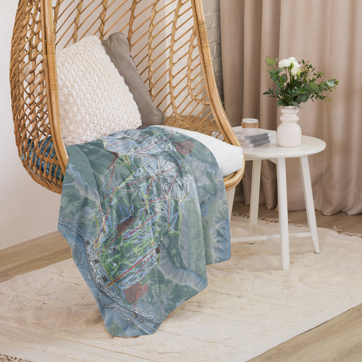 Vail, Colorado Ski Resort Map Blanket