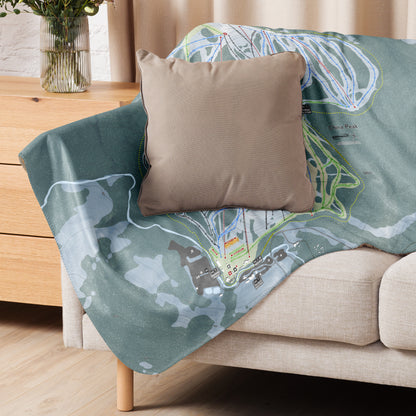 China Peak, California Ski Resort Map Blanket - Powderaddicts