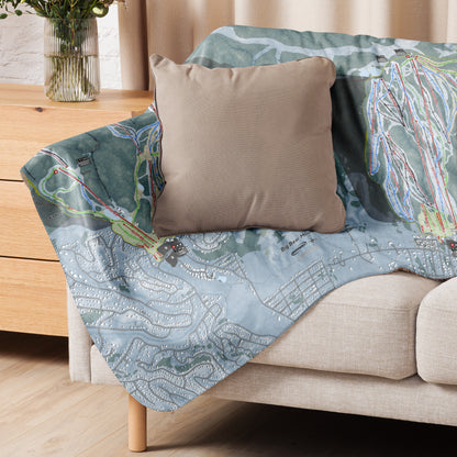 Big Bear Mountain, California Ski Resort Map Blanket - Powderaddicts
