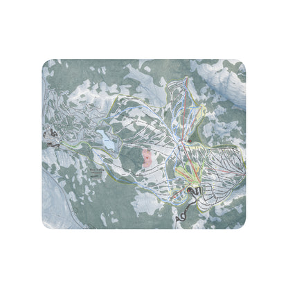 Bear Valley Mountain, California Ski Resort Map Blanket - Powderaddicts
