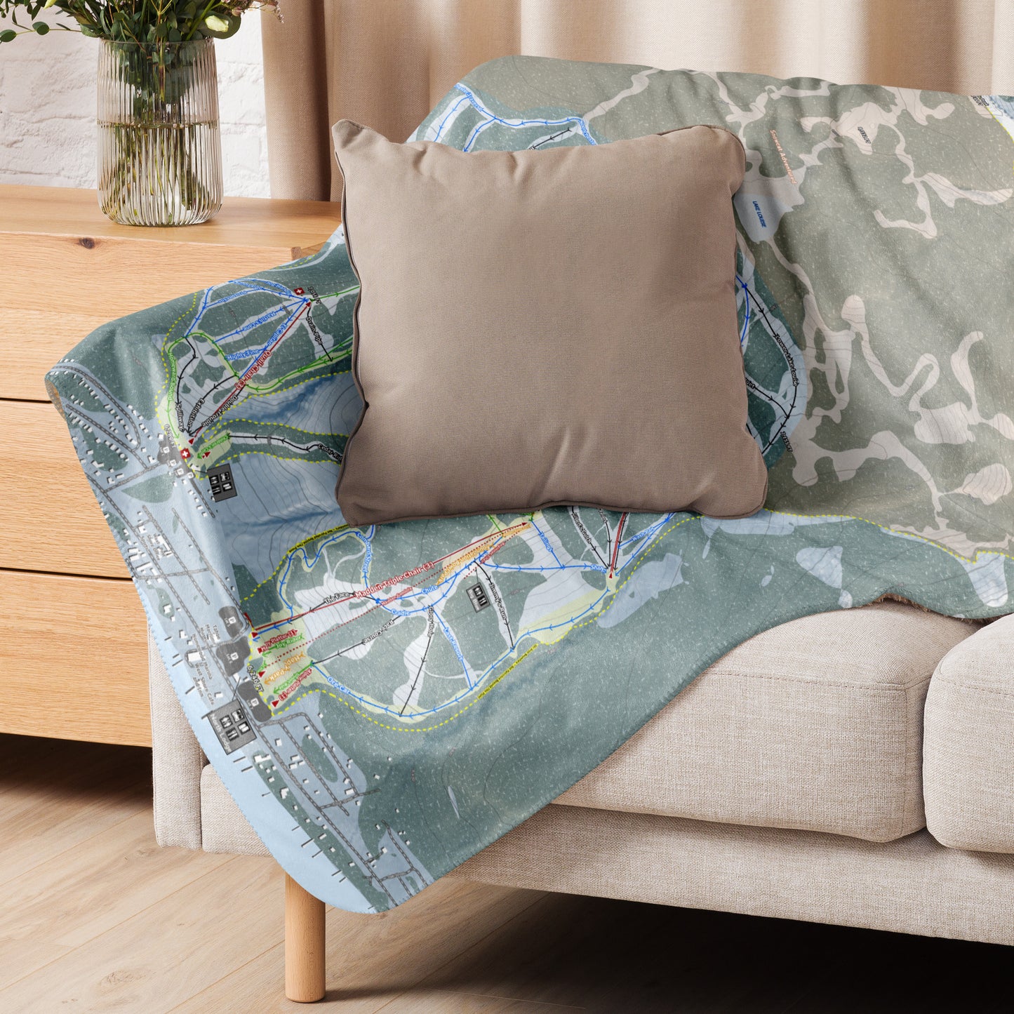Homewood, California Ski Resort Map Blanket - Powderaddicts