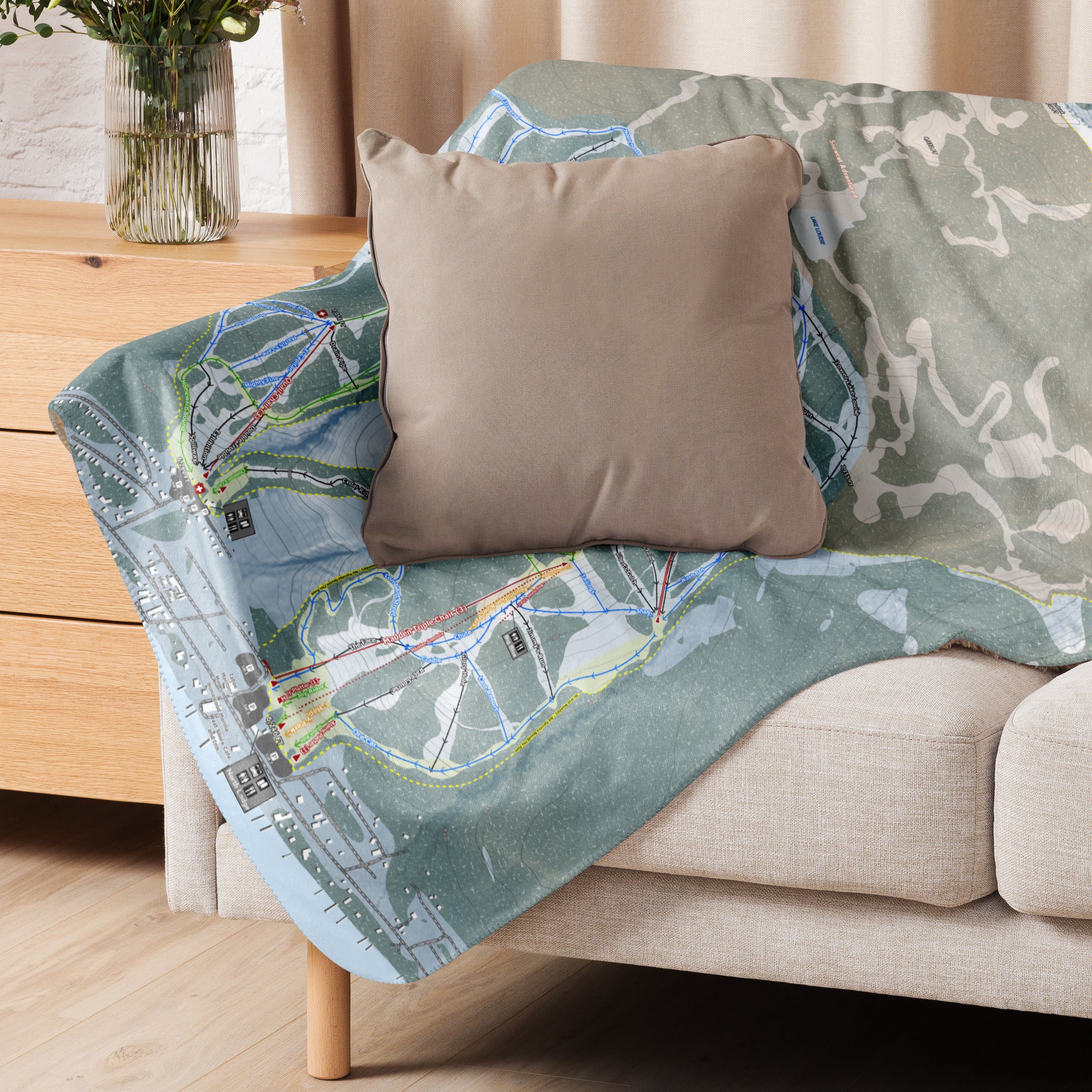 Homewood, California Ski Resort Map Blanket