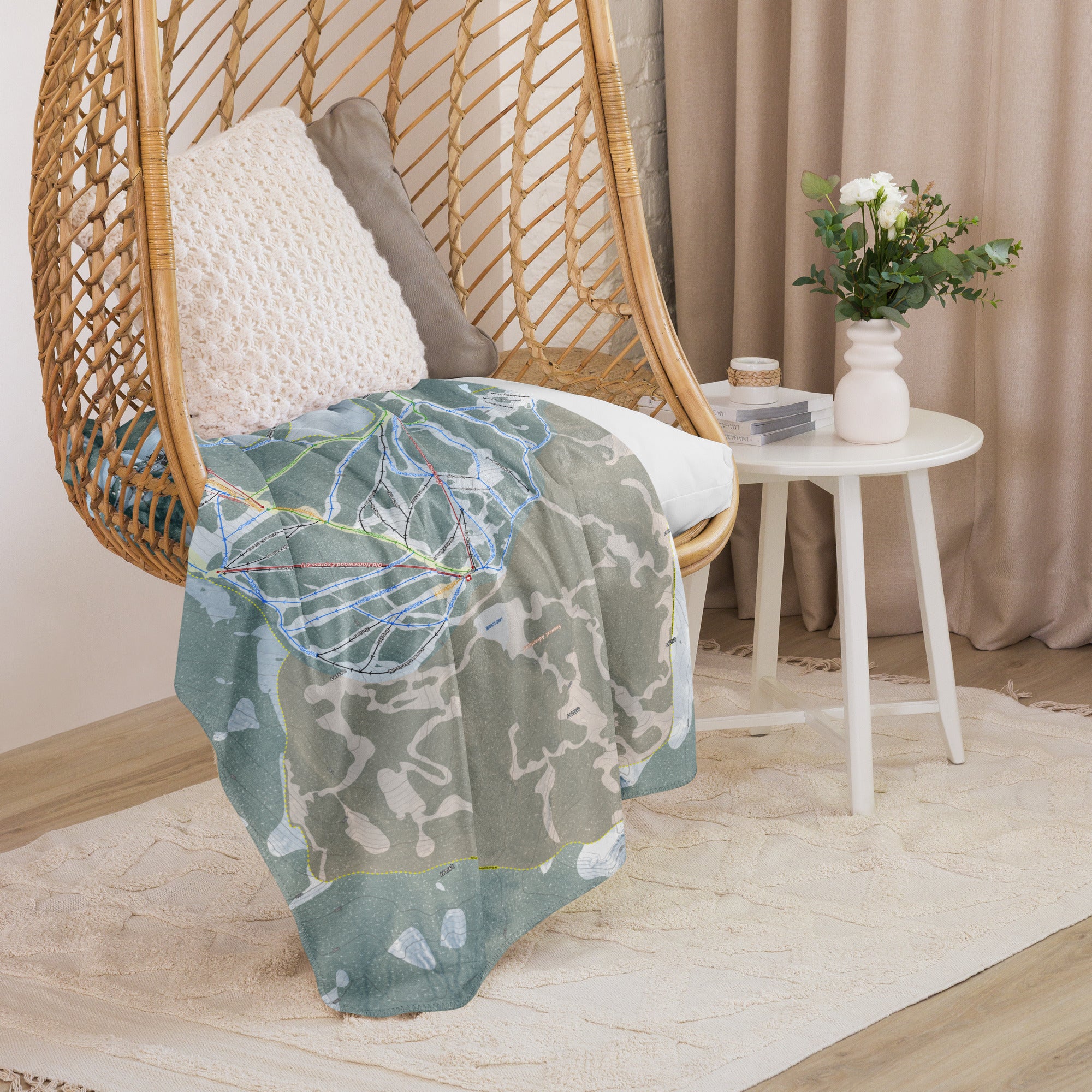 Homewood, California Ski Resort Map Blanket