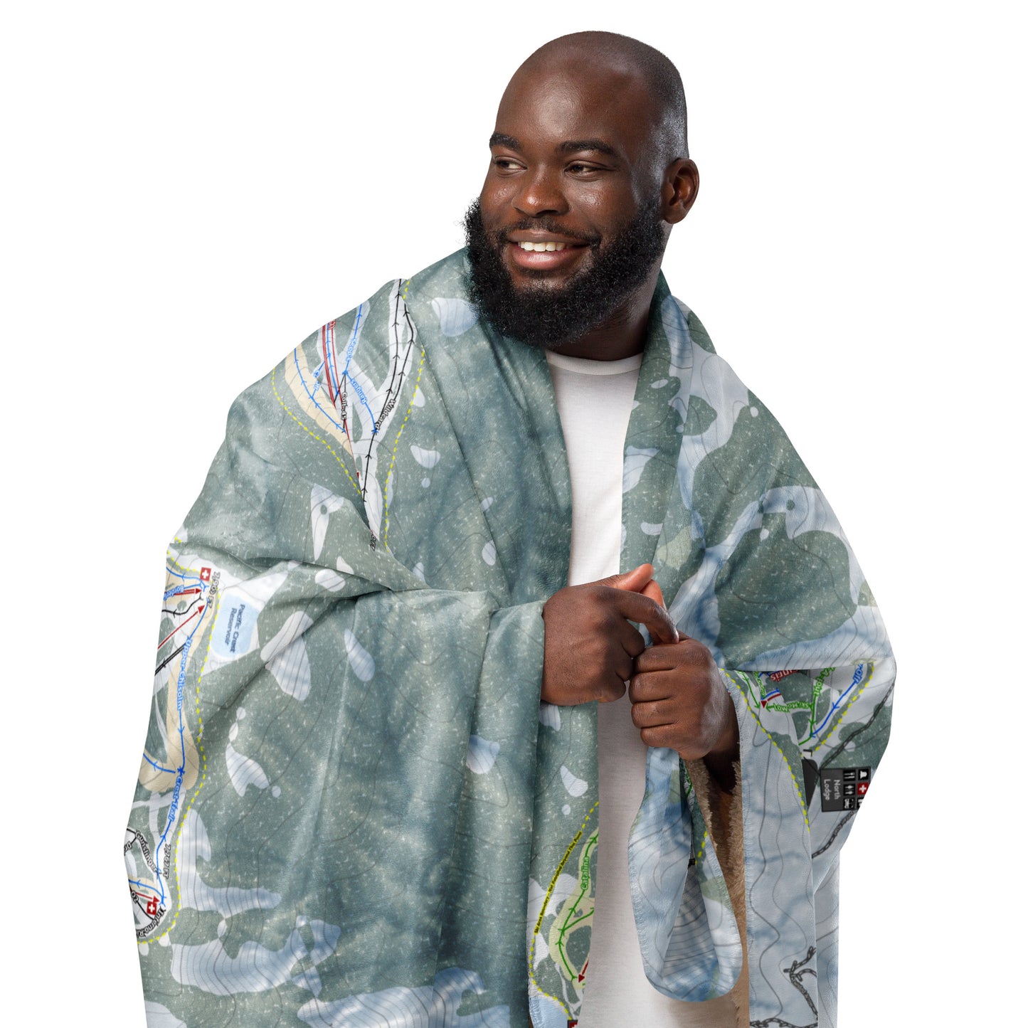 Mountain High, California Ski Resort Map Blanket - Powderaddicts