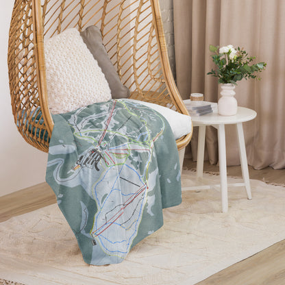 Sierra At Tahoe, California Ski Resort Map Blanket - Powderaddicts