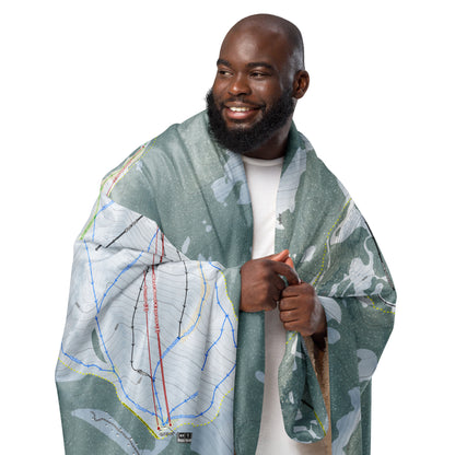 Sierra At Tahoe, California Ski Resort Map Blanket - Powderaddicts