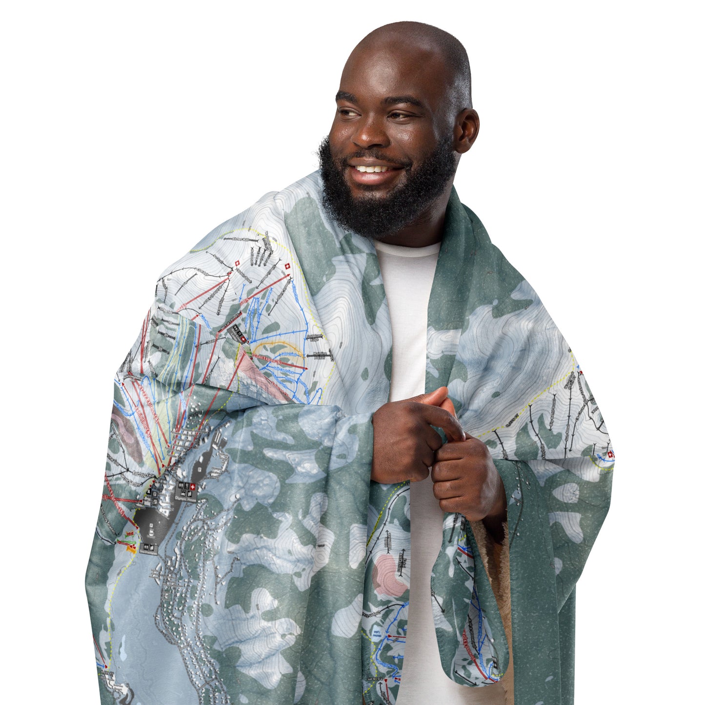 Palisades Tahoe, California Ski Resort Map Blanket - Powderaddicts