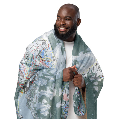 Palisades Tahoe, California Ski Resort Map Blanket - Powderaddicts