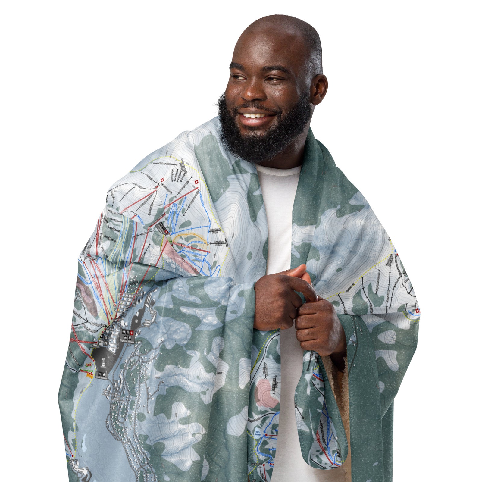 Palisades Tahoe, California Ski Resort Map Blanket - Powderaddicts