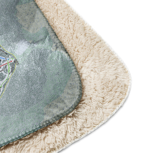 Bretton Woods, New Hampshire Ski Resort Map blanket - Powderaddicts