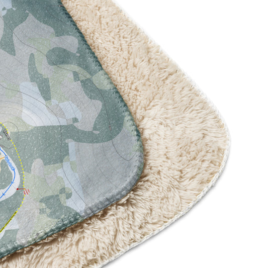 Beaver Mountain, Utah Ski Resort Map blanket - Powderaddicts