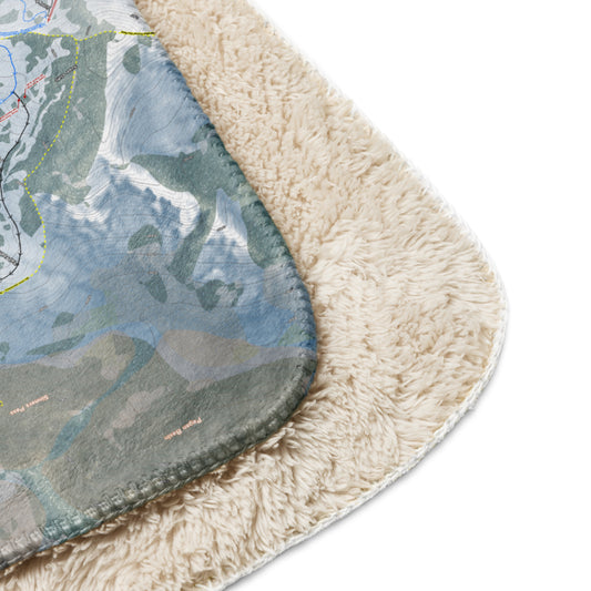 Snowbird, Utah Ski Resort Map blanket - Powderaddicts