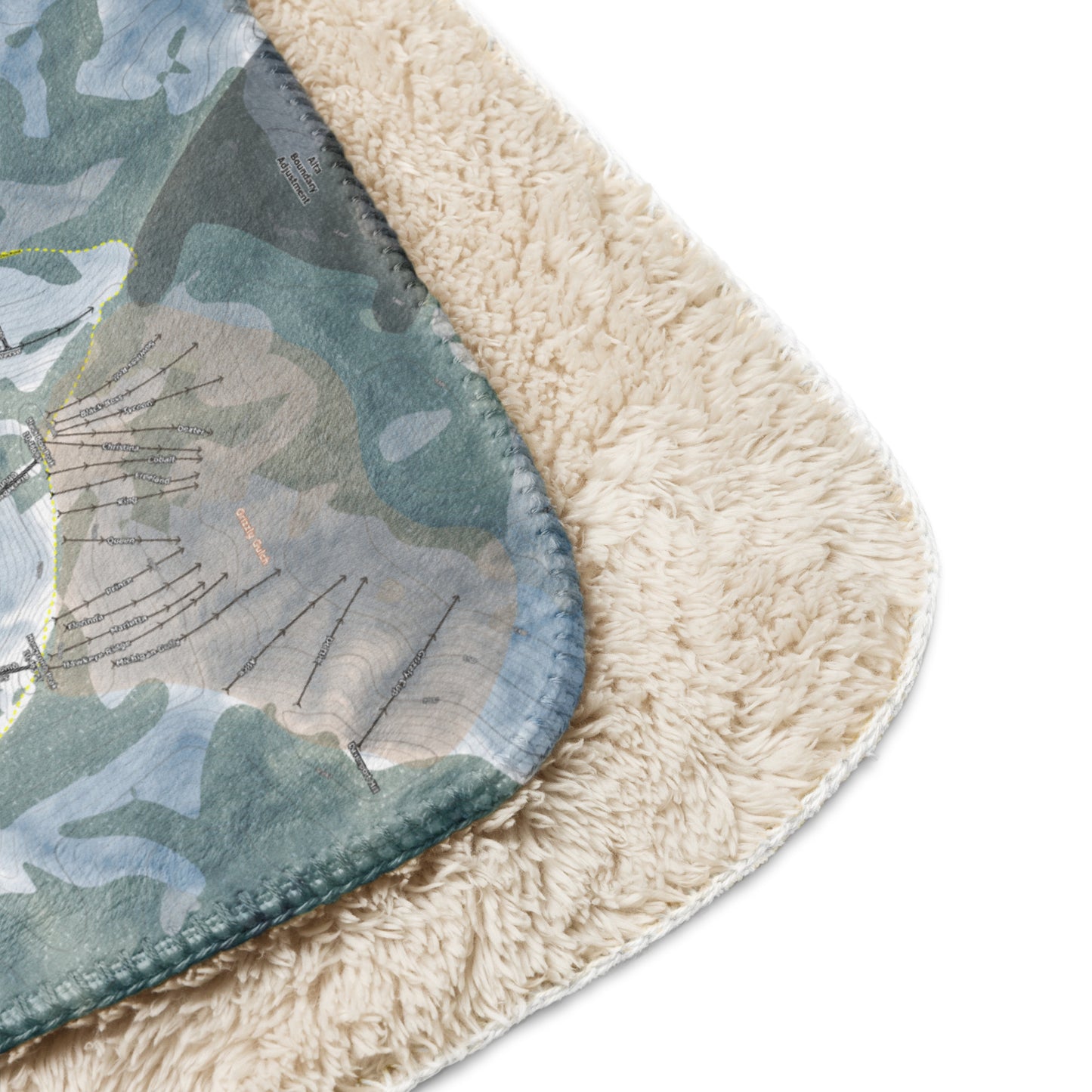 Big Cottonwood Canyon, Utah Ski Trail Map blanket - Powderaddicts