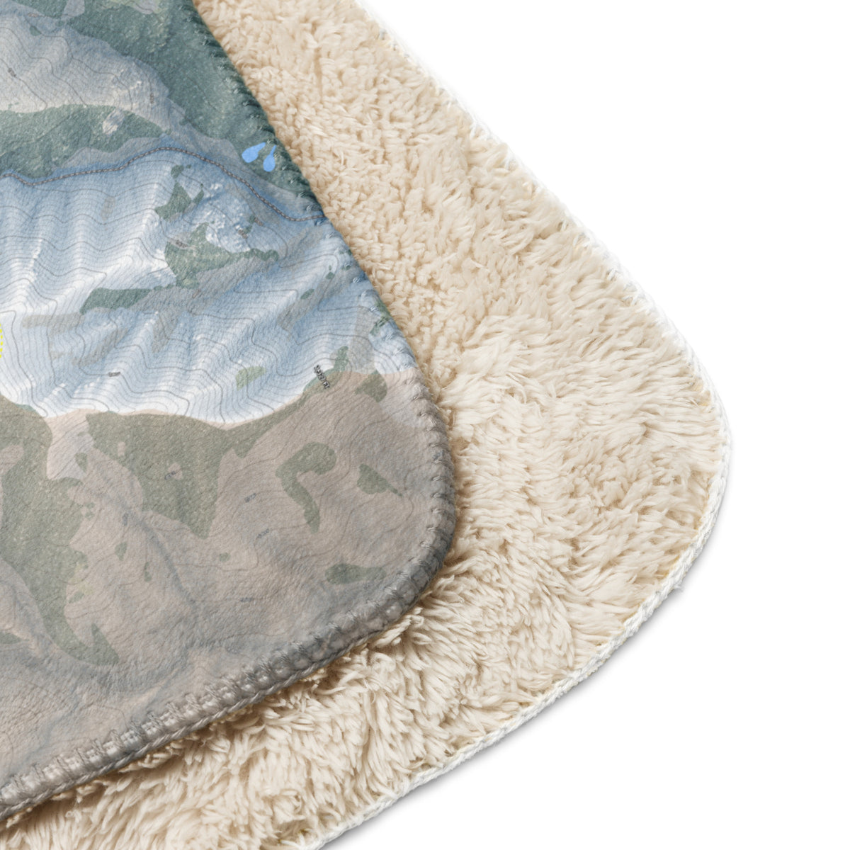 Powder Mountain, Utah Ski Resort Map blanket - Powderaddicts