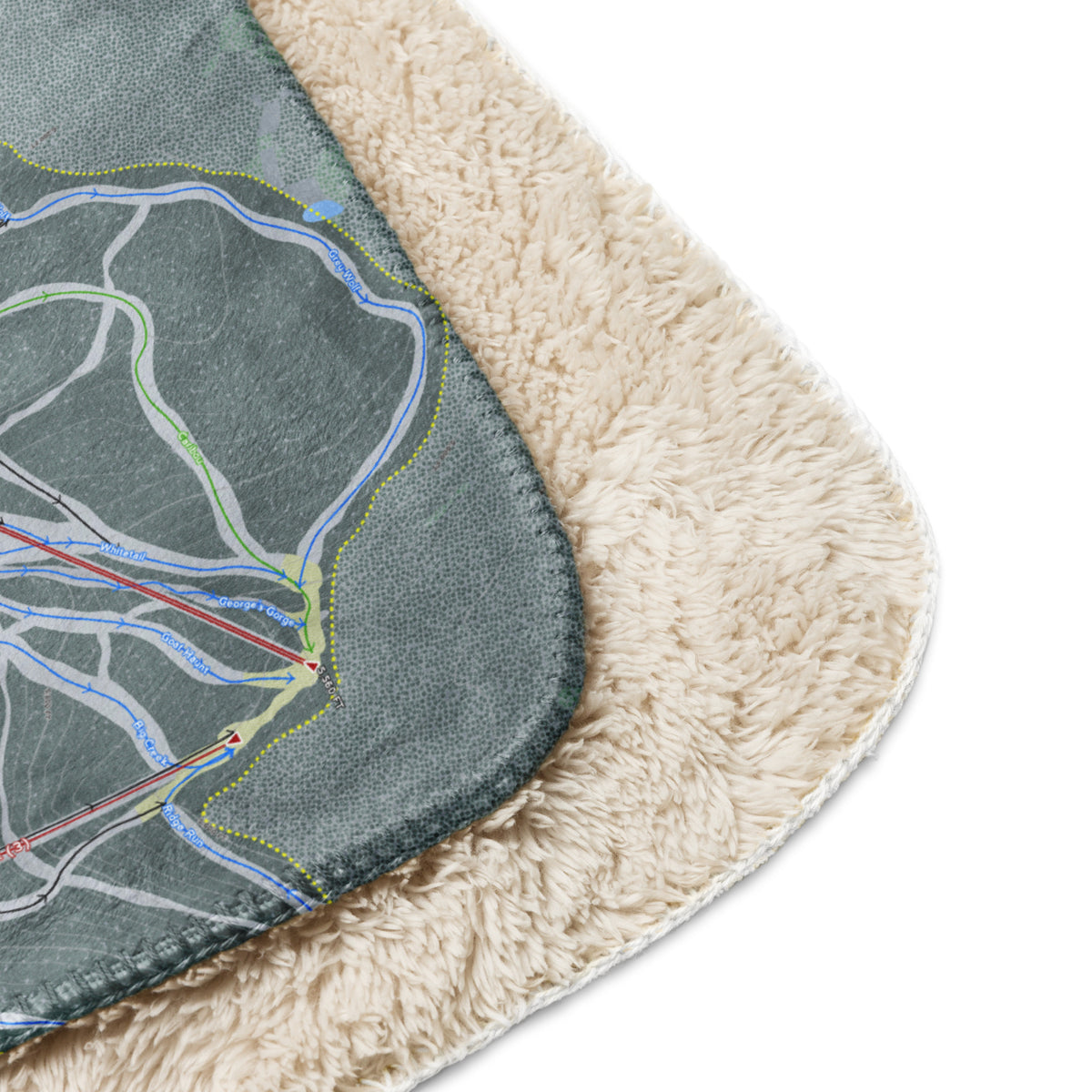 WHITEFISH MOUNTAIN, MONTANA SKI RESORT MAP BLANKET - Powderaddicts