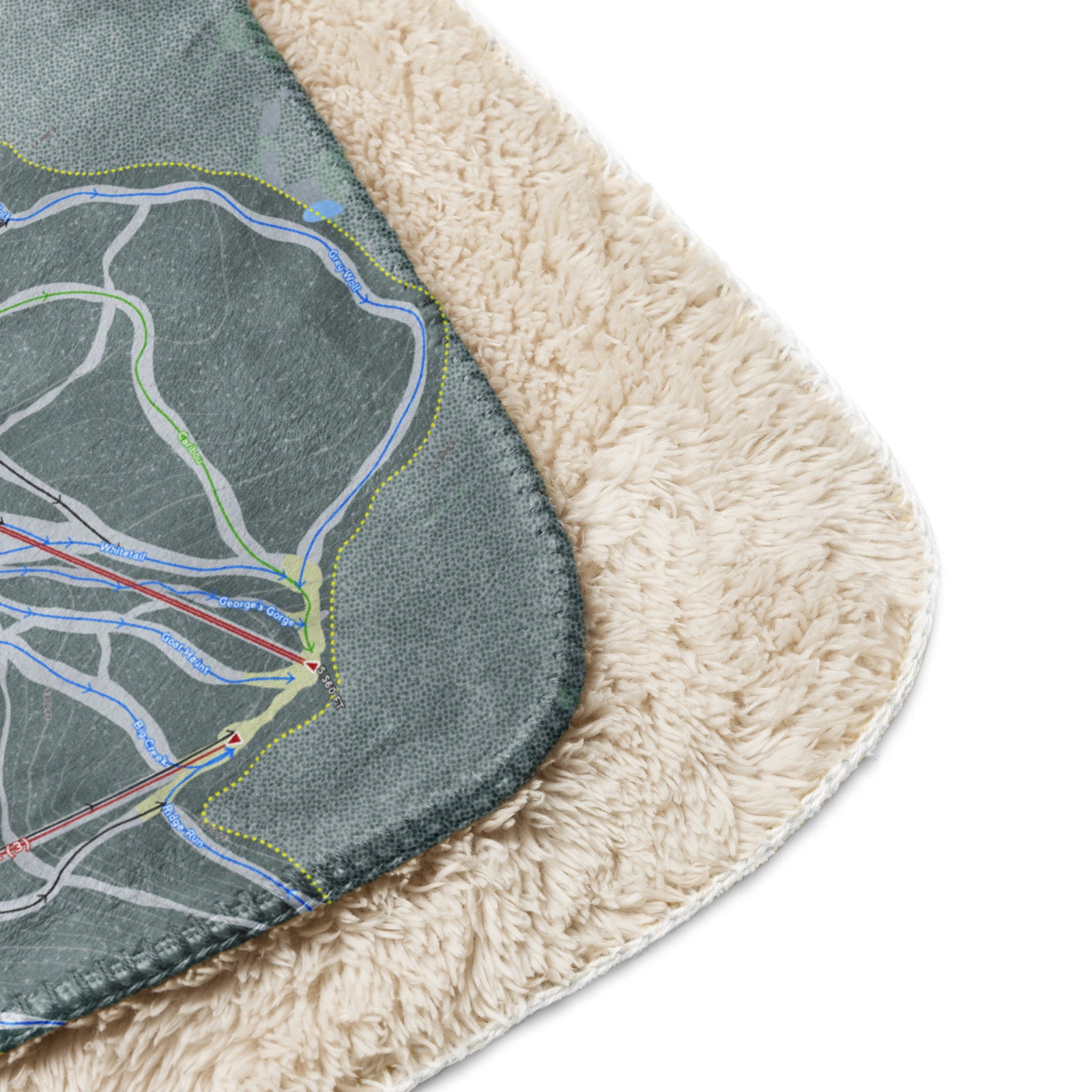 WHITEFISH MOUNTAIN, MONTANA SKI RESORT MAP BLANKET - Powderaddicts