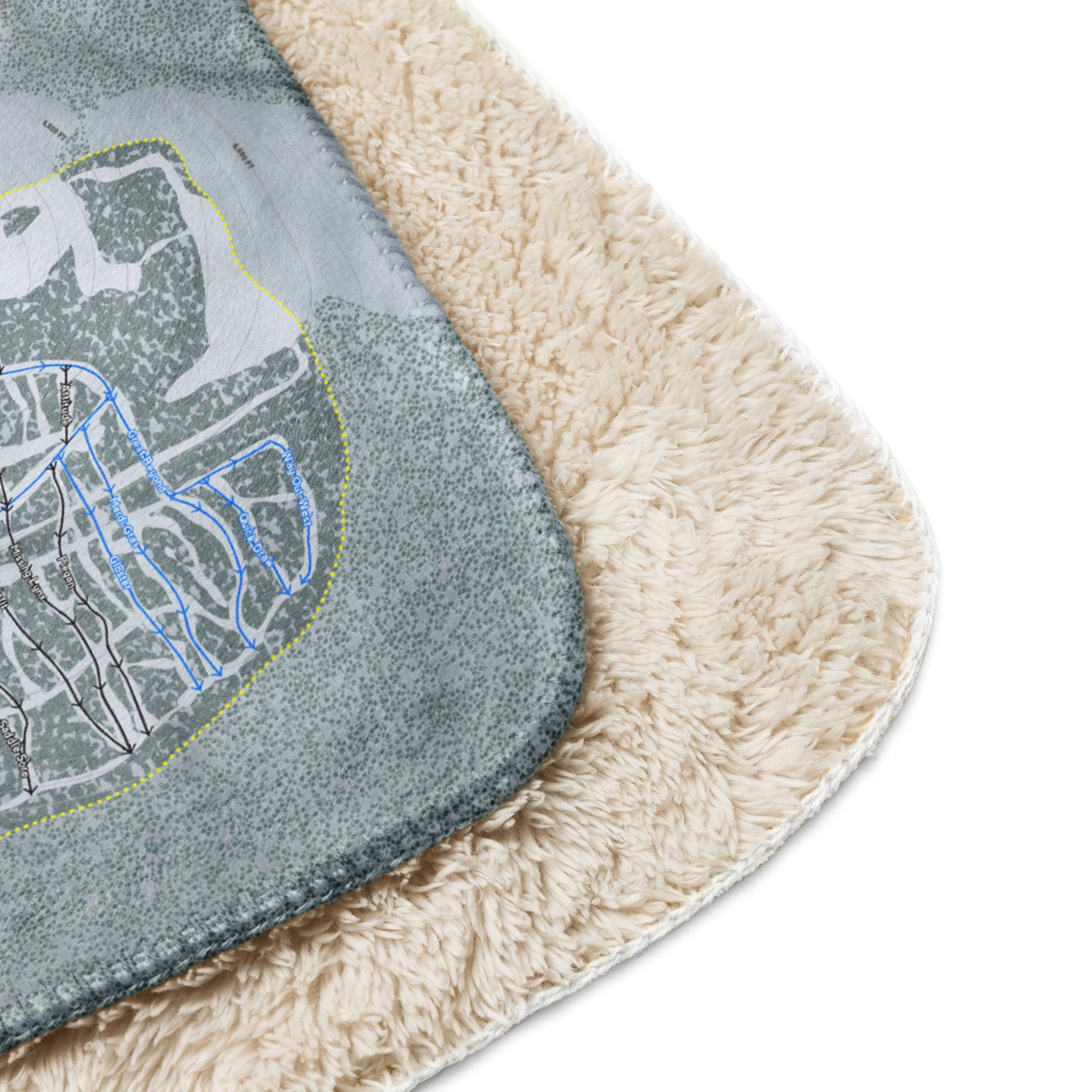 GREAT DIVIDE, MONTANA SKI RESORT MAP BLANKET - Powderaddicts