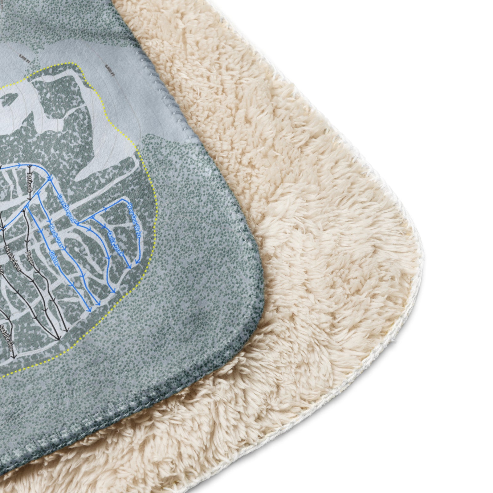 GREAT DIVIDE, MONTANA SKI RESORT MAP BLANKET