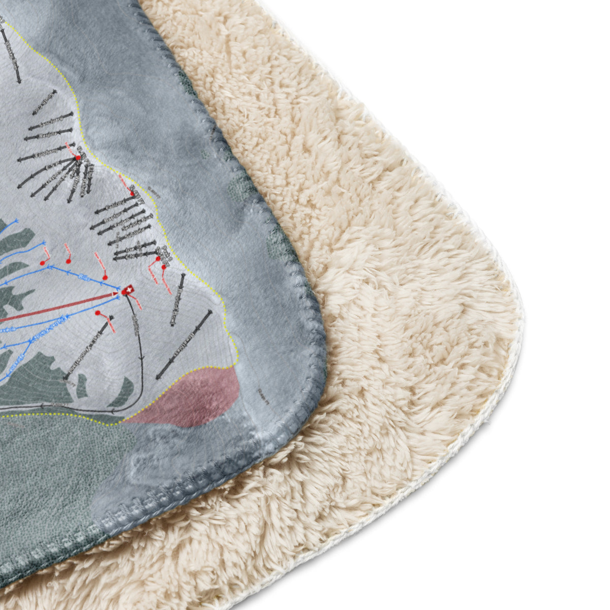 Breckenridge, Colorado Ski Resort Map blanket - Powderaddicts