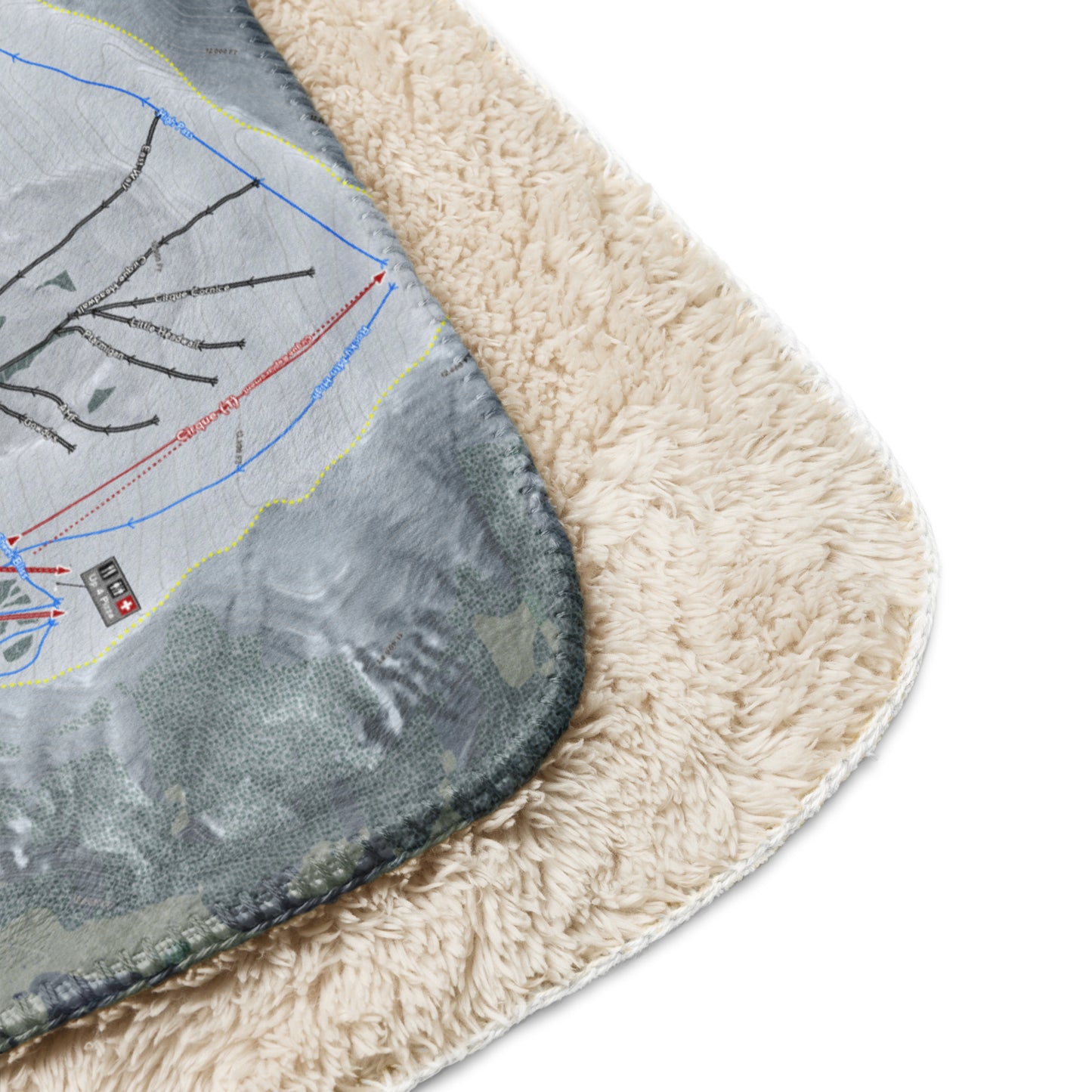 Snowmass, Colorado Ski Resort Map blanket - Powderaddicts