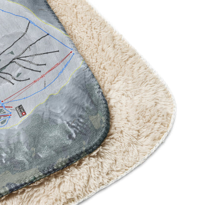Snowmass, Colorado Ski Resort Map blanket - Powderaddicts