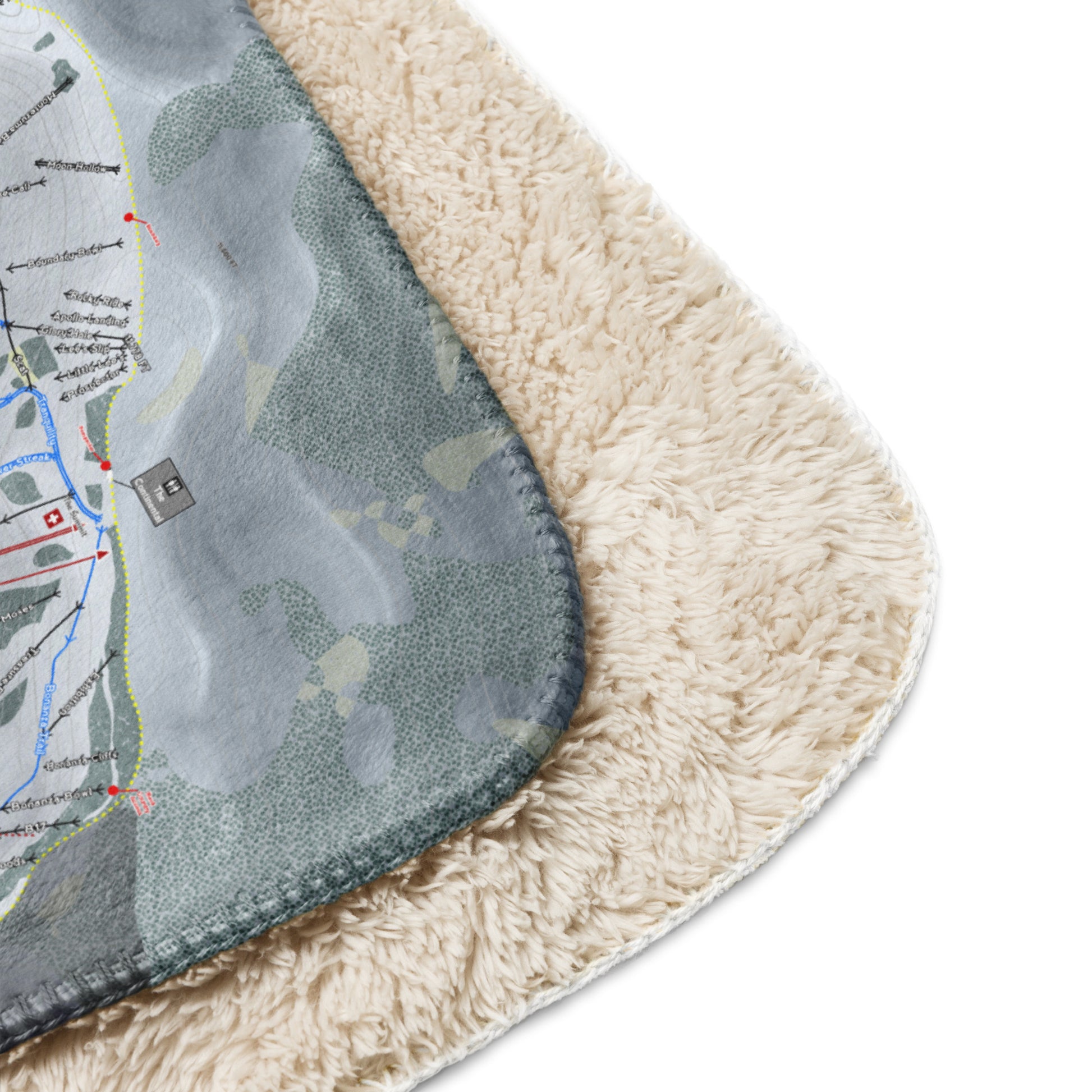 Wolf Creek, Colorado Ski Resort Map blanket - Powderaddicts