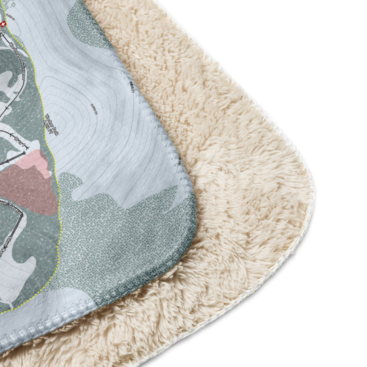 Silver Mountain, Idaho Ski Resort Map Blanket - Powderaddicts