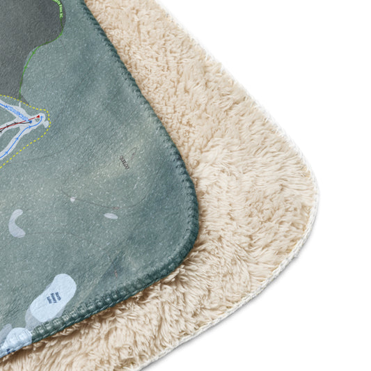 Willamette Pass, Oregon Ski Resort Map Blanket - Powderaddicts
