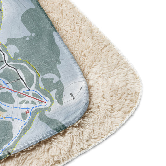Mission Ridge, Washington Ski Resort Map Blanket - Powderaddicts